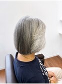 サイド、レイヤー丸みのあるボブ