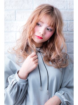 エルデ ナインズ ヘアー スタンド 川口店(elde 9's HAIR STAND) 99 エフォートレスな厚めバング&マーメイドアッシュハニーヘア