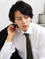 アフロート ディル(AFLOAT D'L)&nbsp;ミディアムウルフ　ウルフパーマ　七三分け