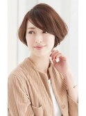 小顔ナチュラルショート　大人かわいい