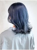 ブルーグレー_くびれヘアビタミンカラーメルティカラー_ba334581