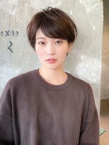 ロビー 表参道(ROBBY)&nbsp;分け目なしショートヘア/ひし形ショートボブ/30代40代50代