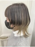 美髪/大人かわいい/こなれミディ/サンドベージュ