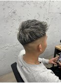 スキンフェードホワイトメッシュ