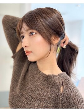 ローネス ギンザ(LONESS ginza) ロングレイヤー 小顔カット 2way バング韓国へア髪質 改善