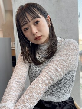 ロンドワン 三宮元町(Lond one) 色っぽミディアムレイヤー/透け感イノアカラー/レイヤーカット