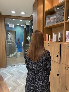 アース 三田南ウッディタウン店(HAIR&MAKE EARTH) 20代30代40代ブリーチなしオリーブグレージュくびれミディ
