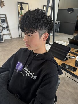 ナンバー(number+) 20代30代メンズスパイラルパーマワイルドオシャレ感