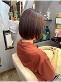 髪質改善ストレート丸いボブ