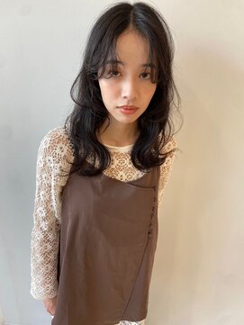 トワ 豊中店(towa) チョコレートブラウン×レイヤーカット