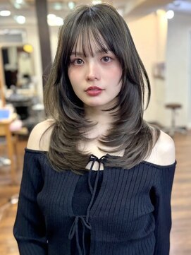 リコバイアフロート(riko by afloat) レイヤーカット/姫カットレイヤー/オリーブベージュ吉祥寺