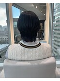 襟足長めのショートスタイル