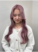 12220ホワイトピンクラベンダーミルクティー髪質改善韓国風巻き