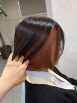 ルーチェ(Lu-che)&nbsp;ボブ/サーモンピンク/オレンジ/インナーカラー