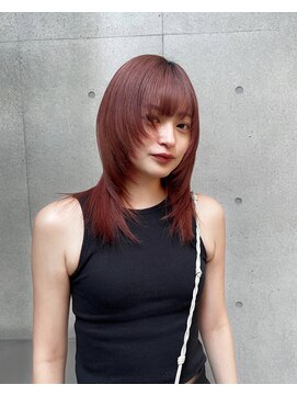 ヴァーディ オモテサンドウ(Vardy omotesando) red/赤髪 レイヤー