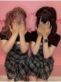 編みかちゅ&サイドポニーテール