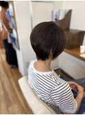 丸みショート×ストレート