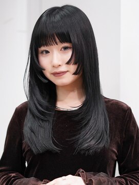 アルバム 池袋(ALBUM) 前髪カットロング韓国ヘア顔周りレイヤー_F1486