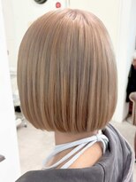 ルネラトーキョー(RUNERA TOKYO) ミルクティーベージュカラーボブカットダブルカラー