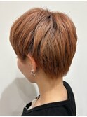 ベリーショート×ピンクベージュ