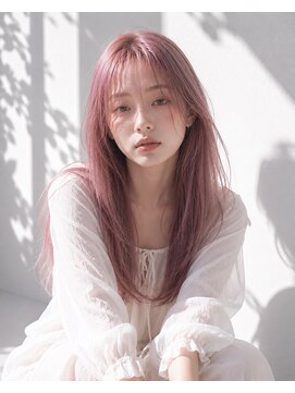 サンク(thank) 王道ハイトーンピンクベージュロング
