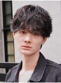 原宿シャドウパーマ無造作パーマラウンドマッシュウルフ刈り上げ