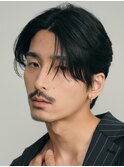 原宿センターパートフェザーパーマメンズパーマニュアンスパーマ