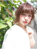 デザインカラー 外ハネ 大人かわいい