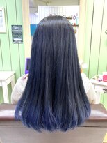 パワーオブヘアーセイカ(Power of Hair Seika) ストレートヘアのグラデーションカラー・ネイビー♪