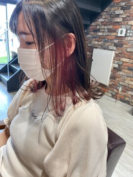 リジョイスヘア エン(REJOICE hair EN) 【REJOICE hair EN】イヤリング　ピンキーレッド　担当AKIRA