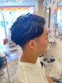 ラヴェルデ&nbsp;メンズカット×ツーブロック×パーマ×七三分け