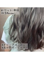 ワット 原宿店(W)&nbsp;【W-ワット-原宿店】オリーブベージュ×ブリーチなし