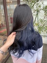 アース コアフュールボーテ 上田店(EARTH coiffure beaute)&nbsp;ブルーラベンダーインナーカラー韓国