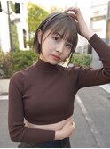 20代30代大人かわいい小顔ひし形ウルフ切りっぱなしボブ