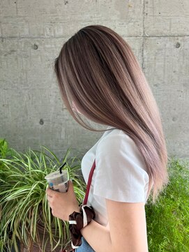 ソウィ(sowi) エアタッチバレイヤージュカラーピンクミルクティカラー髪質改善