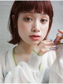 ピンクアッシュ前髪パーマミニボブ黒髪ショートミニボブ4