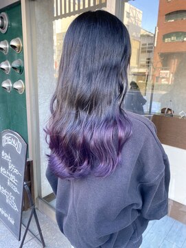 ミニム ヘアー(minim hair) 【minim×日比】グラデーションカラー　パープルラベンダー