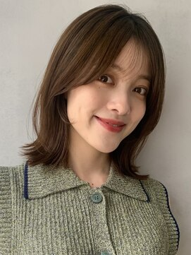 ガーランドギンザ(Garland Ginza) 外ハネボブショコラアッシュ前髪小顔カットモテ髪