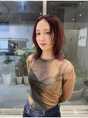 【ミディアム】顔周りレイヤースタイル3