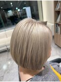 ミルクティーブロンドシルバーショート