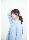 ミディアムヘア/ショコラベージュ/ボブルフ/新宿駅