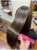 髪質改善酸性ストレート×オーガニックカラー