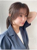 2wayバングでイメチェン！顔まわりレイヤーくびれヘアが人気
