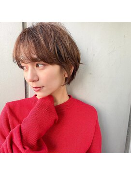 ランド(Land.) 20代30代大人かわいい/斜めバング/デザインカラー/ショートボブ