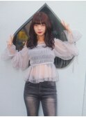 小顔ヘア/前髪あり/韓国風/くびレイヤーカット/大人可愛い