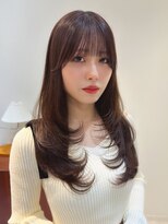 モク 立川(moc)&nbsp;韓国風レイヤーカットブリーチダブルカラー前髪