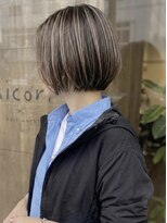 ニコリヘアワークス(nicori hair works)&nbsp;ショートボブ×ハイライト×ニュアンスカラー3