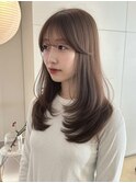 韓国風/レイヤー/前髪カット/オリーブ/透明感/ハッシュカット