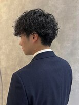 メンズサロン ルーブ 新潟(メンズサロンLOOB)&nbsp;刈り上げセンターパートフェザーパーマツーブロックメンズカット