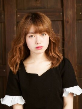メンズアンドレディース モテナ ベージュ系カラー フリンジウェーブ ミディ【モテナ 豊田 浄水】